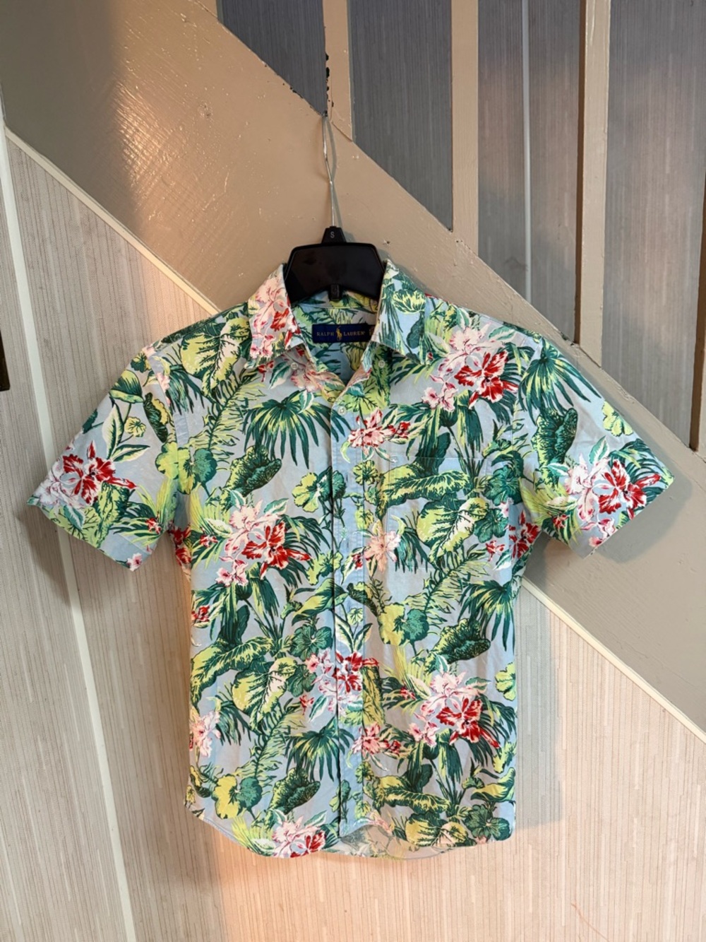 Polo by Ralph Lauren Light Blue Tropical Floral Button-Down Shirt